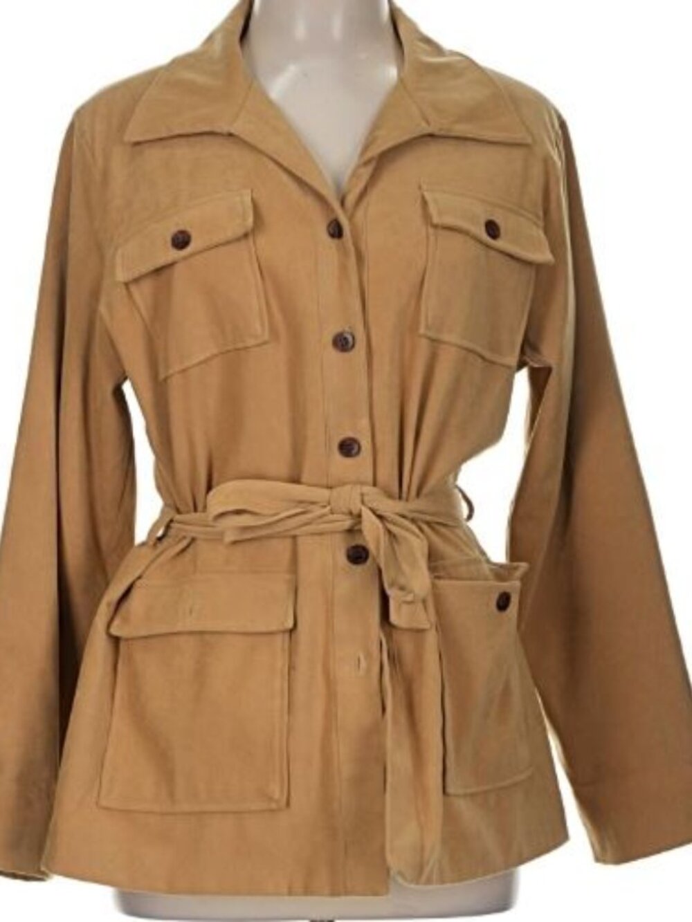 Selene Sport Tan Utility Jacket Blazer | M |